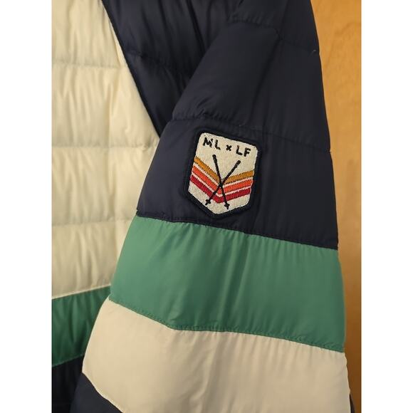 Marine Layer X Lost & Found Brighton Puffer Down Jacket Medium- Flaw Read* - Picture 3 of 8